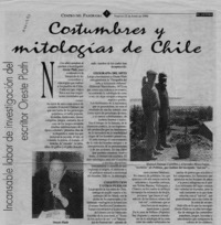 Incansable labor de investigación del escritor Oreste Plath  [artículo].