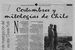 Incansable labor de investigación del escritor Oreste Plath  [artículo].