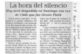 La Hora del silencio  [artículo].