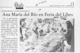Ana María del Río en Feria del libro