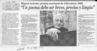 "Un poema debe ser breve, preciso y limpio"  [artículo] Patricia Schüller.