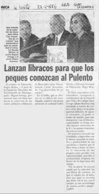 Lanzan libracos para que los peques conozcan al pulento  [artículo].