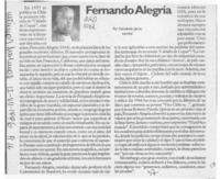 Fernando Alegría  [artículo] Fernando Jerez.