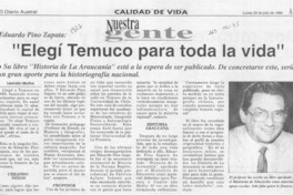 "Elegí Temuco para toda la vida"  [artículo] Leandro Muñoz.