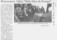 Presentaron libro "Niño Dios de Sotaquí"  [artículo].