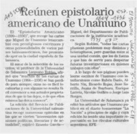 Reúnen epistolario americano de Unamuno  [artículo].