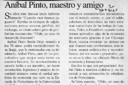 Aníbal Pinto, maestro y amigo