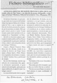 Fichero bibliográfico  [artículo] Carlos René Ibacache.