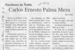 Carlos Ernesto Palma Meza  [artículo] C. R. I.