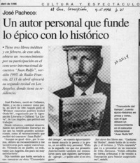 Un Autor personal que funde lo épico con lo histórico  [artículo].