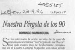 Nuestra Pérgola de los 90  [artículo] Domingo Namuncura.