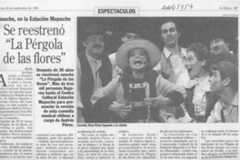 Se reestrenó "La pérgola de las flores"  [artículo] M. M.