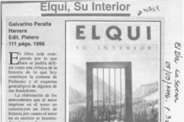 Elqui, su interior  [artículo].