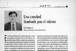 Una catedral iluminada por el talento  [artículo] Luis Vaisman A.