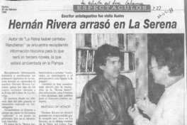 Hernán Rivera arrasó en La Serena  [artículo] Wilfredo Santoro O.
