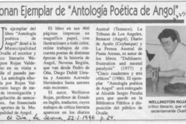 Donan ejemplar de "Antología poética de Angol"  [artículo].