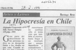 La Hipocresía en Chile  [artículo] Santiago Arlet.
