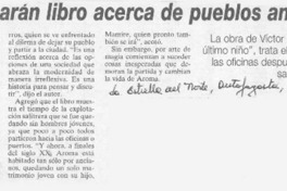 Lanzarán libro acerca de pueblos andinos  [artículo].