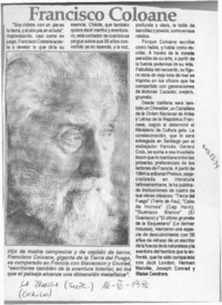 Francisco Coloane  [artículo].