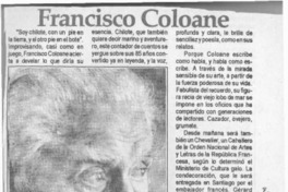 Francisco Coloane  [artículo].