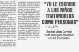 "Yo le escribo a los niños tratándolos como personas"  [artículo]