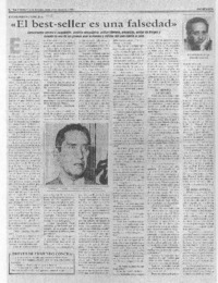 "El best-seller es una falsedad"
