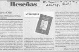 José Martí y Chile  [artículo] Mario Tomás Schilling F.