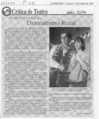 "El arte de la fuga" dramatismo rural  [artículo] Carola Oyarzún L.