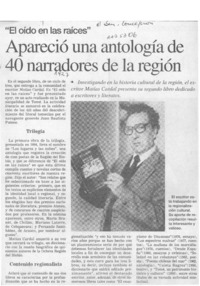 Apareció una antología de 40 narradores de la región  [artículo].