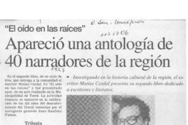 Apareció una antología de 40 narradores de la región  [artículo].