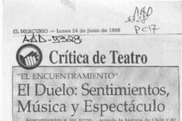 El duelo, sentimientos, música y espectáculo  [artículo] Carola Oyarzún L.
