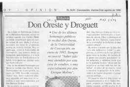 Don Oreste y Droguett  [artículo] Sergio Ramón Fuentealba.
