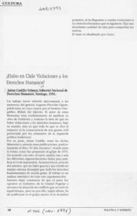 Hubo en Chile violaciones a los derechos humanos?  [artículo].