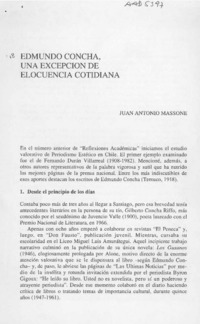 Edmundo Concha, una excepción de elocuencia cotidiana