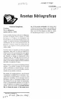 Cuentos completos  [artículo].