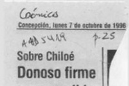 Donoso firme para escribir teleserie  [artículo].