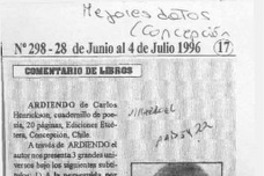 Comentario de libros  [artículo] Rocío L'Amar.