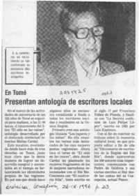 Presentan antología de escritores locales  [artículo].