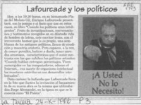 Lafourcade y los políticos  [artículo].