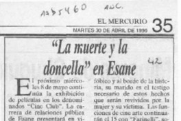 "La Muerte y la doncella" en Esane  [artículo].