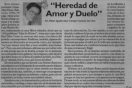 "Heredad de amor y duelo"  [artículo] Milton Aguilar.