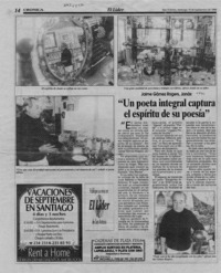 "Un poeta integral captura el espíritu de su poesía"  [artículo].