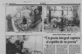 "Un poeta integral captura el espíritu de su poesía"  [artículo].