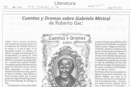 Cuentos y dramas sobre Gabriela Mistral