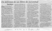 En defensa de un libro de juventud