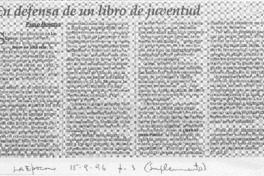 En defensa de un libro de juventud