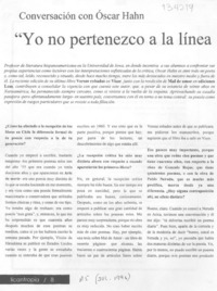 "Yo no pertenezco a la línea central de la poesía chilena"