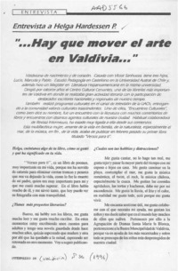 " -- hay que mover el arte en Valdivia -- "  [artículo].