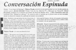 Conversación espinuda  [artículo].