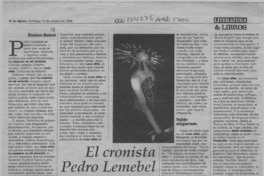 El cronista Pedro Lemebel  [artículo] Soledad Bianchi.